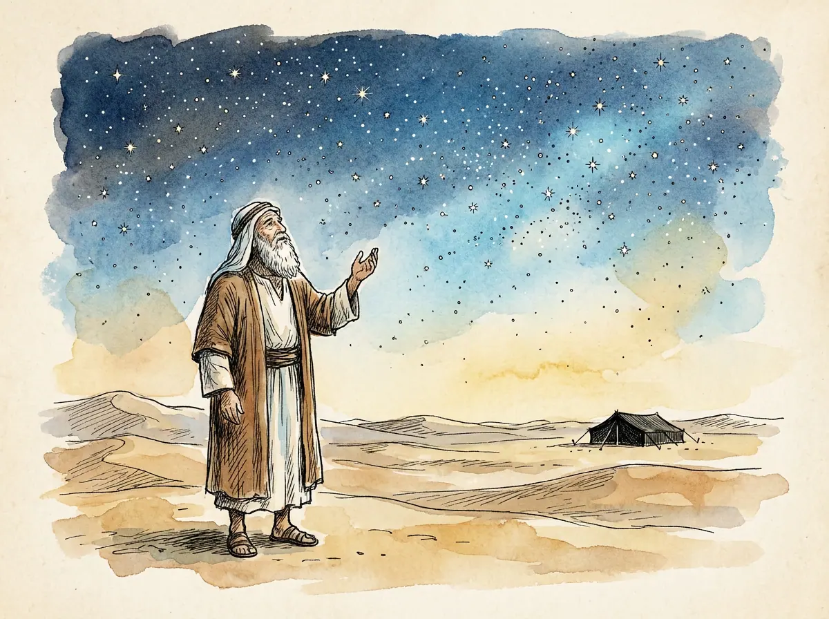 Abraham and the Promise — Bible story illustration for kids