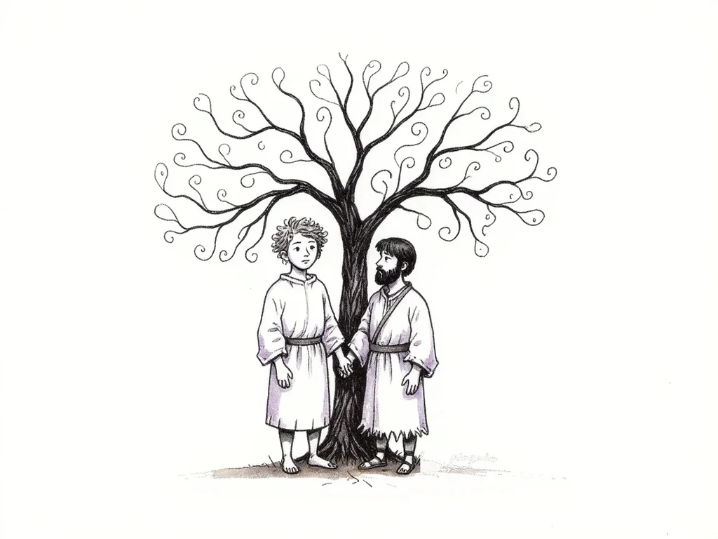 David and Jonathan making their promise of friendship