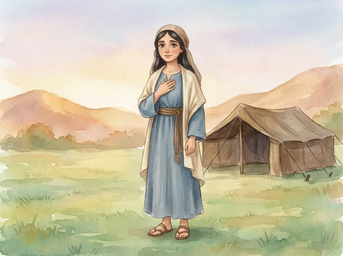 The Story of Leah: Bible story illustration for kids